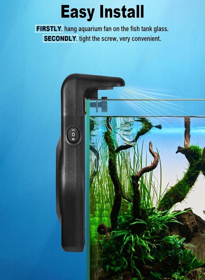 Vayinato RS-331 | 2.2W | Suitable for 20-40cm Tank Hang On Noiseless Aquarium Cooling Fan - 2 Wind Speed Adjustable Cooling Fan Fish Tank Cold Wind Chiller - Image 4